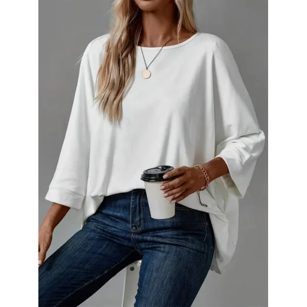 Kadın Truvakar Kollu Bisiklet Yaka Viskon Bluz