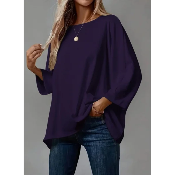 Kadın Truvakar Kollu Bisiklet Yaka Viskon Bluz