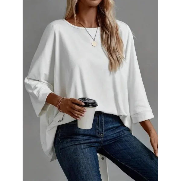 Kadın Truvakar Kollu Bisiklet Yaka Viskon Bluz