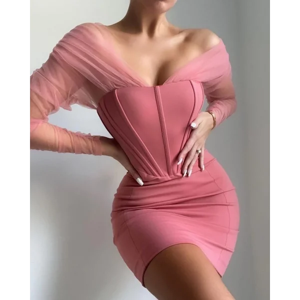 Kadın Tül Ve Korse Detay ini Fırsat ürün Elbise