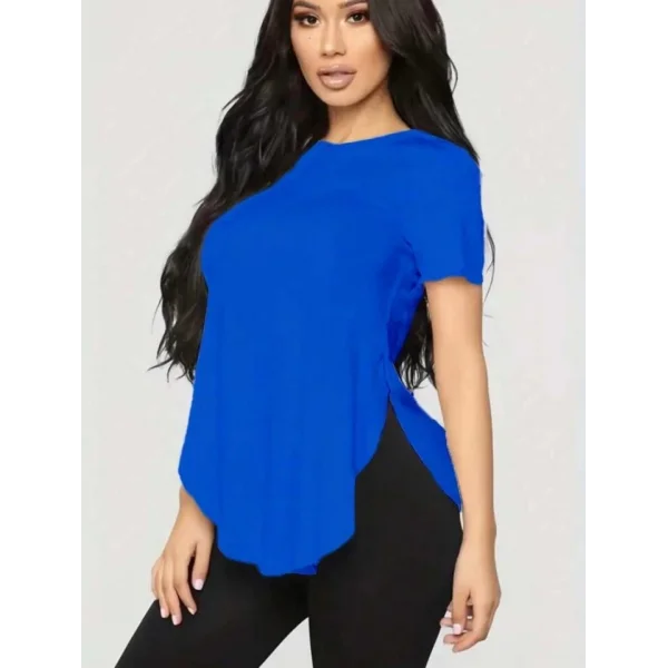 Kadın Türlü Viskon Kumaş Yırtmaç Detaylı Bluz