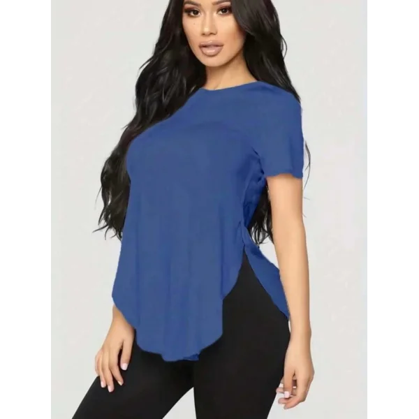 Kadın Türlü Viskon Kumaş Yırtmaç Detaylı Bluz