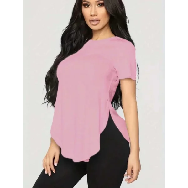 Kadın Türlü Viskon Kumaş Yırtmaç Detaylı Bluz