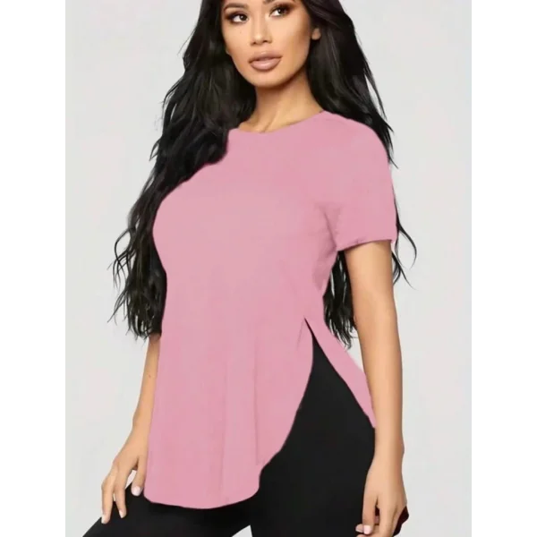 Kadın Türlü Viskon Kumaş Yırtmaç Detaylı Bluz