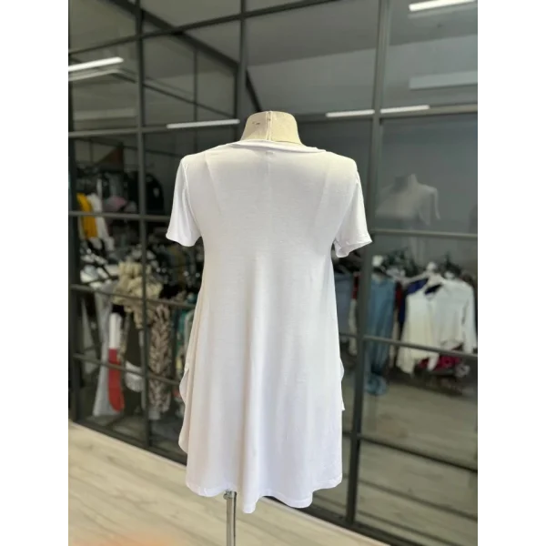 Kadın Türlü Viskon Kumaş Yırtmaç Detaylı Bluz