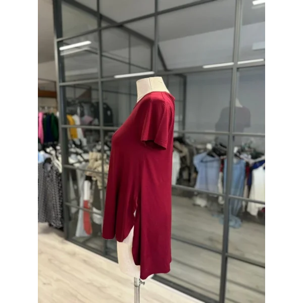 Kadın Türlü Viskon Kumaş Yırtmaç Detaylı Bluz