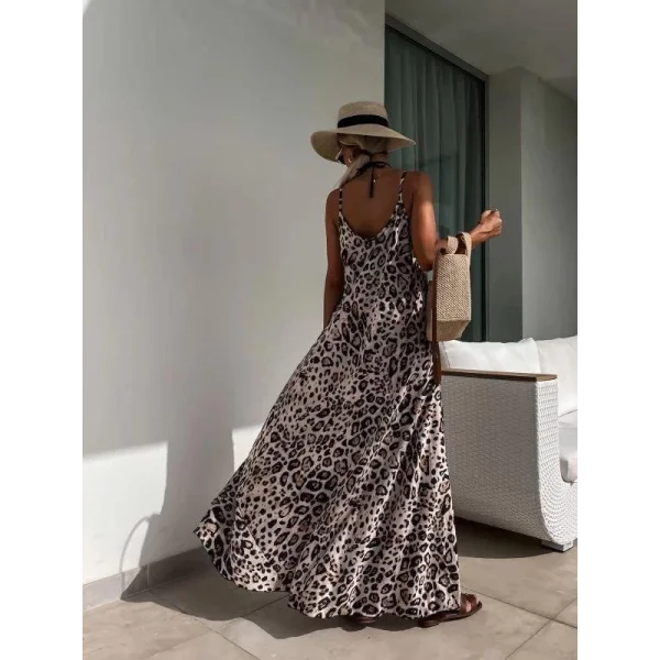 Kadın uprem Kumaş Dijital eopar Baskılı Elbise