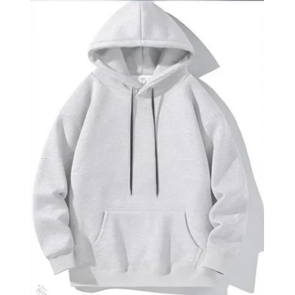 Kadın Uzun Kol Kapşonlu Basic Sweatshirt hoodie - Gri