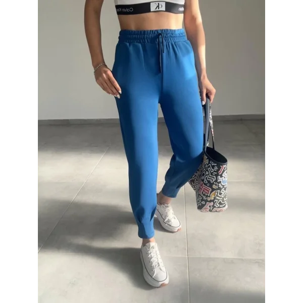 Kadın Uzun Kol V Yaka Kapüşon Detay weat Ve Yüksel Bel Eşofman Ikili Takım