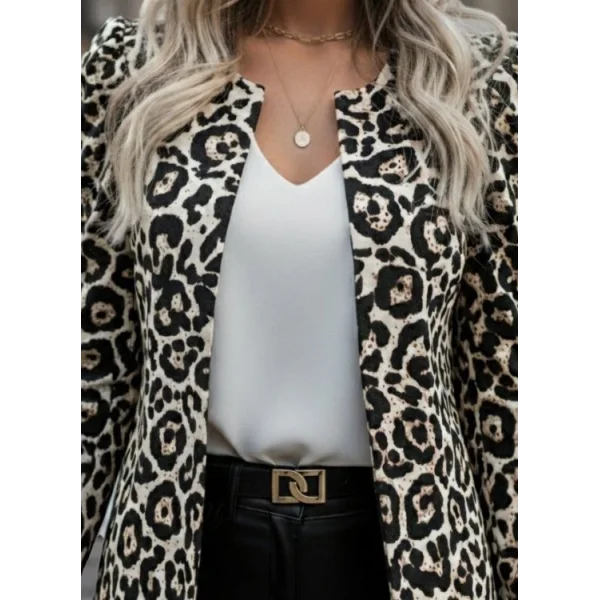 Kadın Uzun Kollu Alın Omuz önü Açık şardonlu Dalgıç Ceket