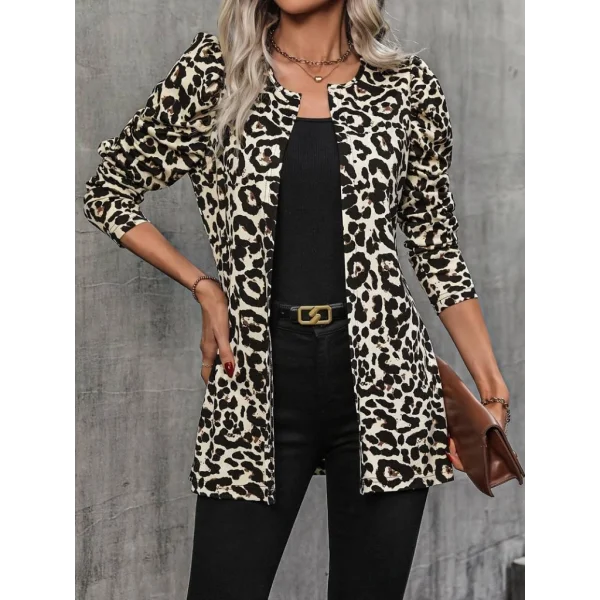 Kadın Uzun Kollu Alın Omuz önü Açık şardonlu Dalgıç Ceket