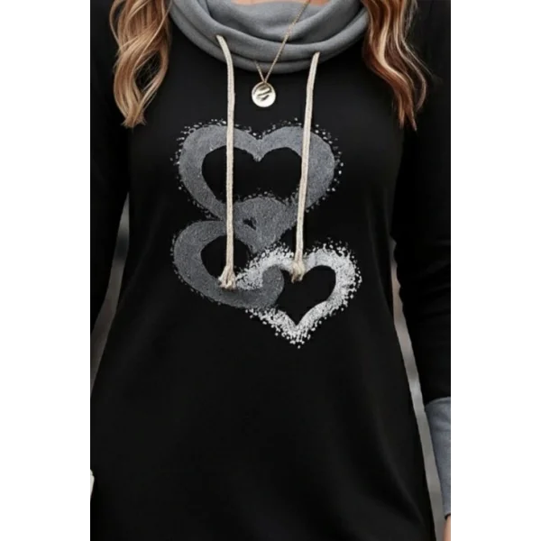 Kadın Uzun Kollu Balıkçı Yaka Bağcıklı Iki Iplik Elbise