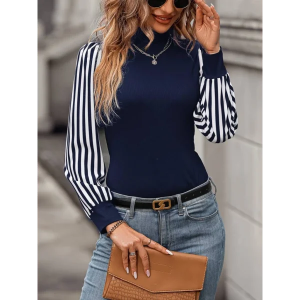 Kadın Uzun Kollu Balıkçı Yaka Bürümcük Bluz