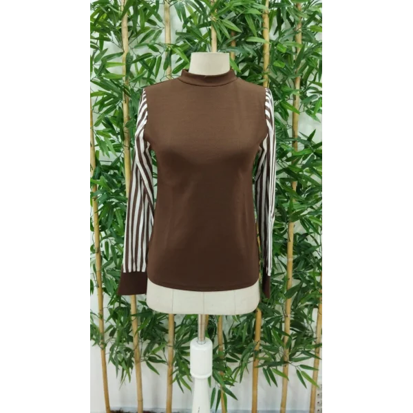 Kadın Uzun Kollu Balıkçı Yaka Bürümcük Bluz