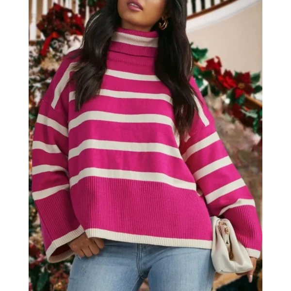 Kadın Uzun Kollu Balıkçı Yaka İspanyol Kol Triko Bluz