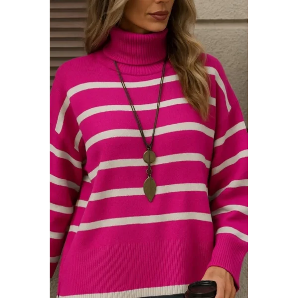 Kadın Uzun Kollu Balıkçı Yaka İspanyol Kol Triko Bluz