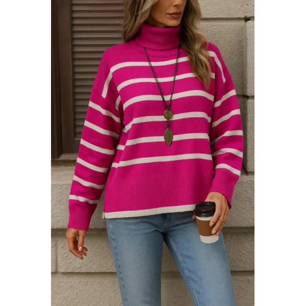 Kadın Uzun Kollu Balıkçı Yaka İspanyol Kol Triko Bluz