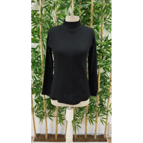 Kadın Uzun Kollu Balıkçı Yaka şardonlu Kaşkorse Bluz