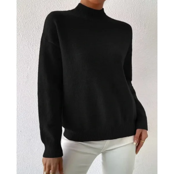 Kadın Uzun Kollu Balıkçı Yaka Triko Bluz