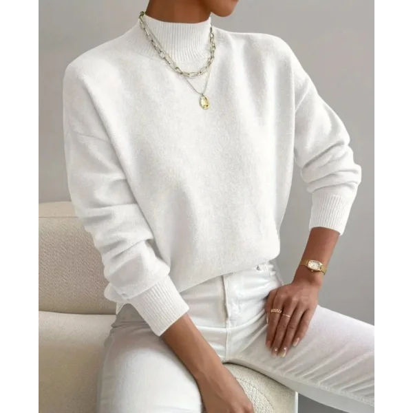 Kadın Uzun Kollu Balıkçı Yaka Triko Bluz