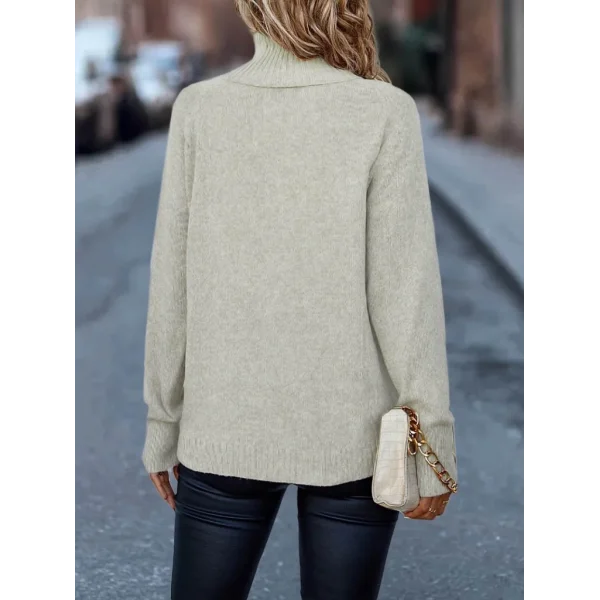 Kadın Uzun Kollu Balıkçı Yaka Triko Bluz