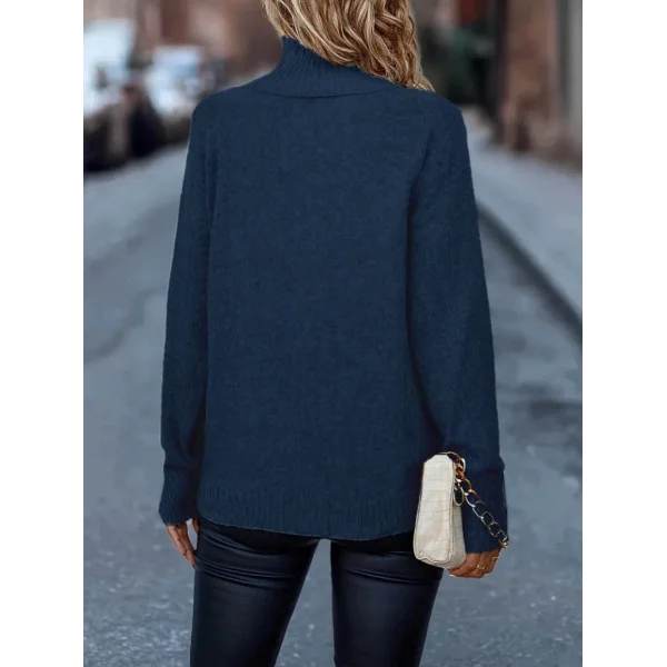 Kadın Uzun Kollu Balıkçı Yaka Triko Bluz