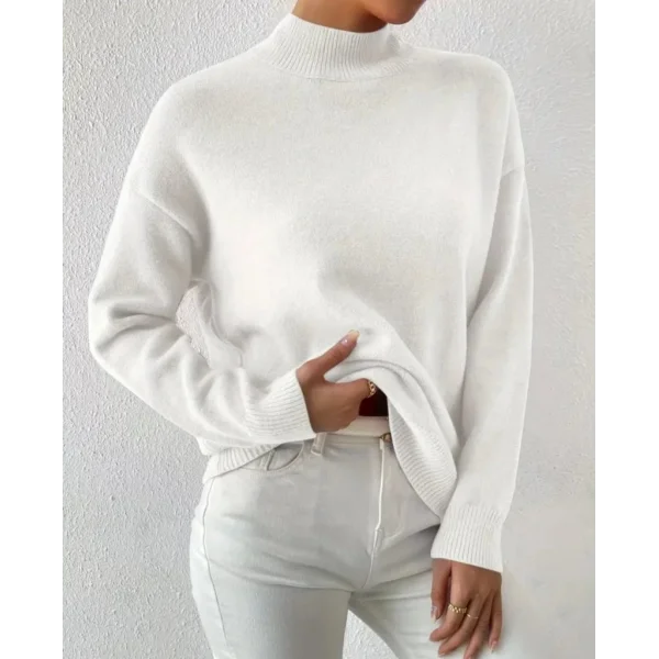 Kadın Uzun Kollu Balıkçı Yaka Triko Bluz