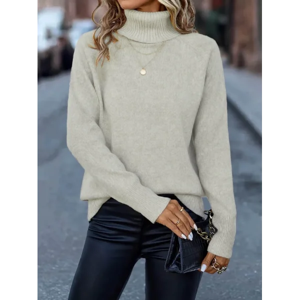 Kadın Uzun Kollu Balıkçı Yaka Triko Bluz