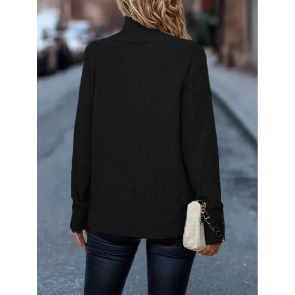 Kadın Uzun Kollu Balıkçı Yaka Triko Bluz