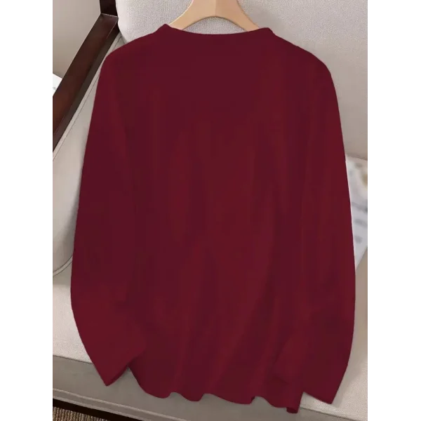 Kadın Uzun Kollu Bisiklet Yaka Ayçiçeği Desenli Viskon Bluz