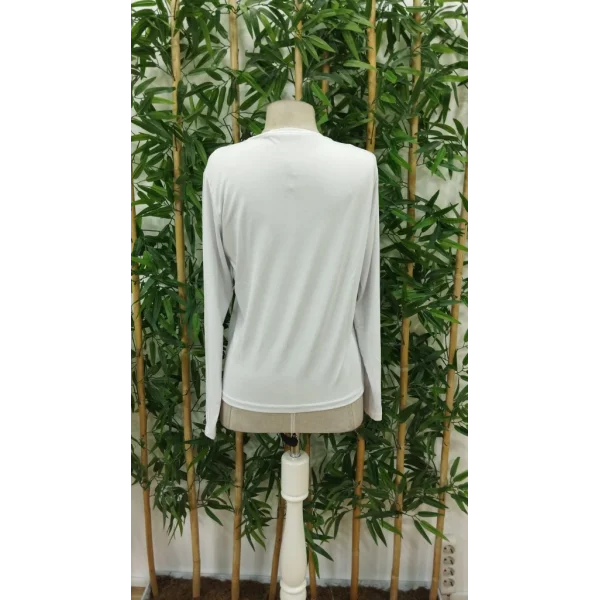 Kadın Uzun Kollu Bisiklet Yaka Baskılı Viskon Bluz