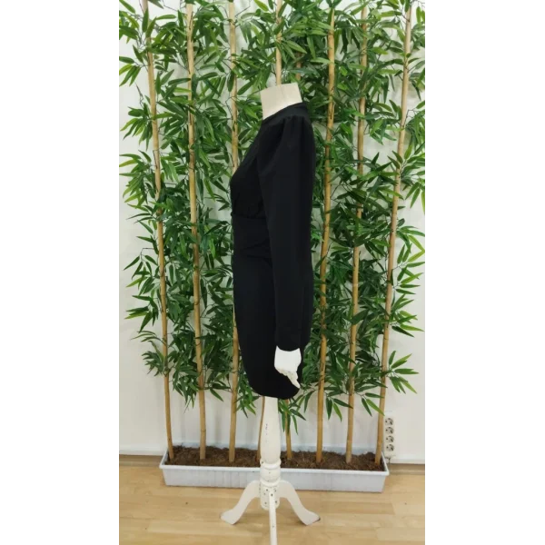 Kadın Uzun Kollu Bisiklet Yaka Bel Kemer Detay Ithal Krep Elbise