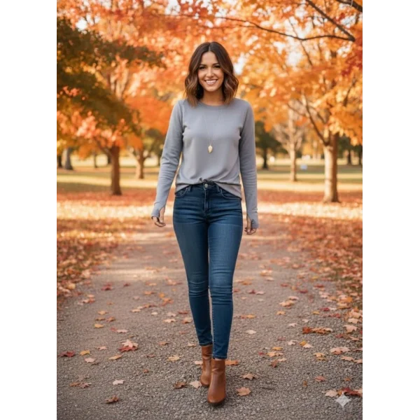 Kadın Uzun Kollu Bisiklet Yaka Dalgıç Kumaş Bluz