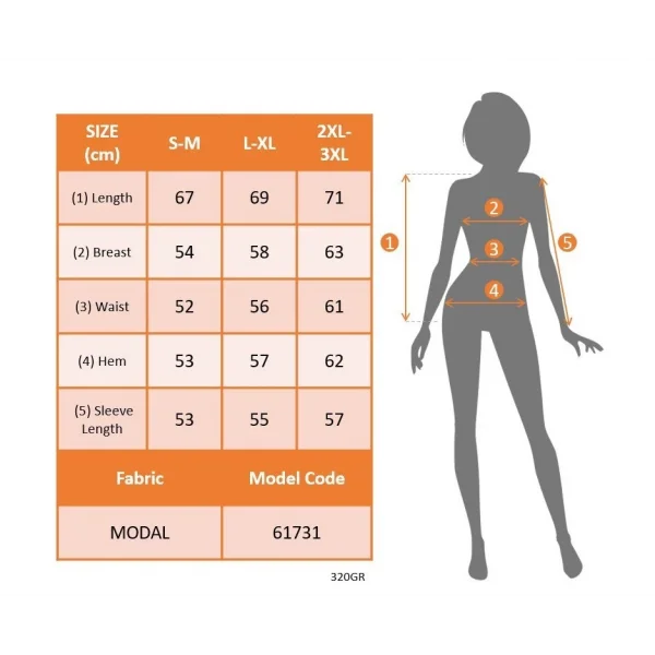 Kadın Uzun Kollu Bisiklet Yaka Desenli Modal Bluz