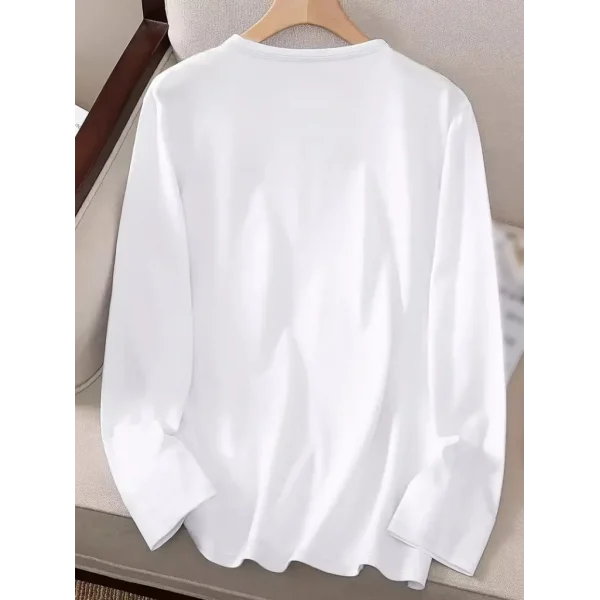 Kadın Uzun Kollu Bisiklet Yaka Desenli Viskon Bluz