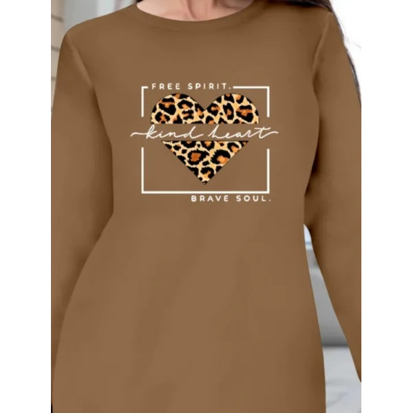 Kadın Uzun Kollu Bisiklet Yaka Desenli Viskon Iki Iplik Bluz