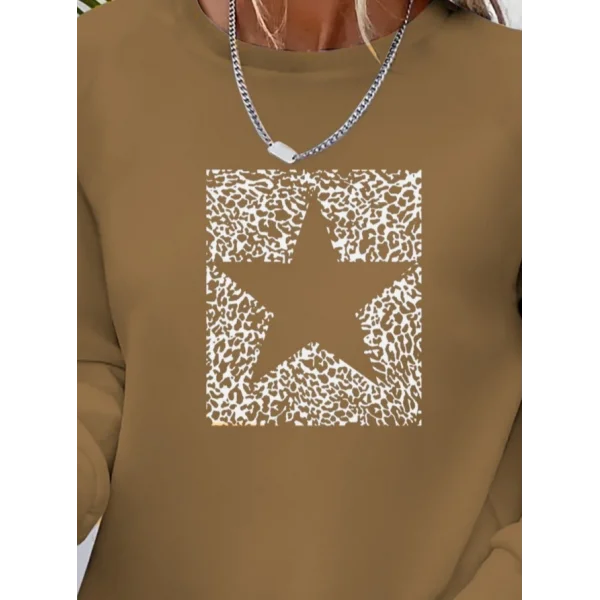 Kadın Uzun Kollu Bisiklet Yaka Desenli Viskon Iki Iplik Bluz