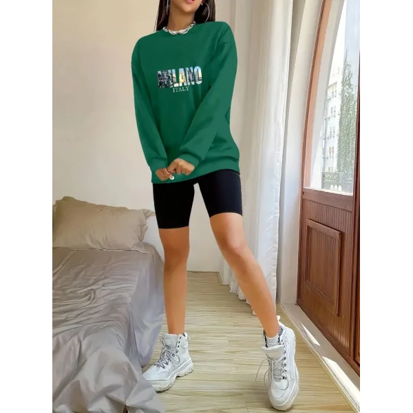 Kadın Uzun Kollu Bisiklet Yaka Desenli Viskon Iki Iplik Bluz