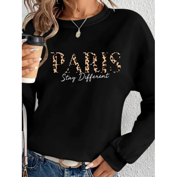 Kadın Uzun Kollu Bisiklet Yaka Desenli Viskon Iki Iplik Bluz