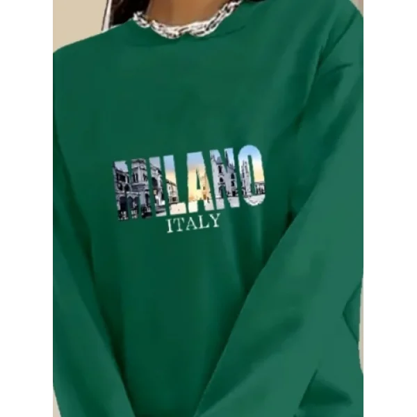 Kadın Uzun Kollu Bisiklet Yaka Desenli Viskon Iki Iplik Bluz