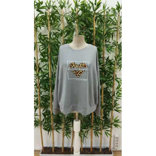 Kadın Uzun Kollu Bisiklet Yaka Desenli Viskon Iki Iplik Bluz