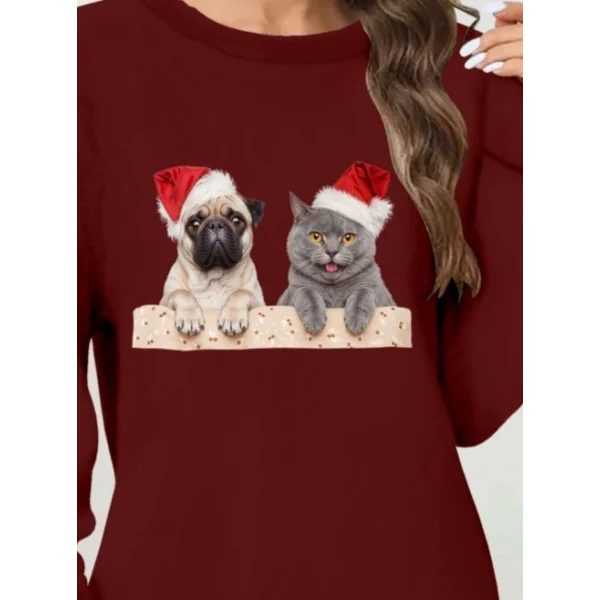 Kadın Uzun Kollu Bisiklet Yaka Desenli Viskon Iki Iplik Elbise