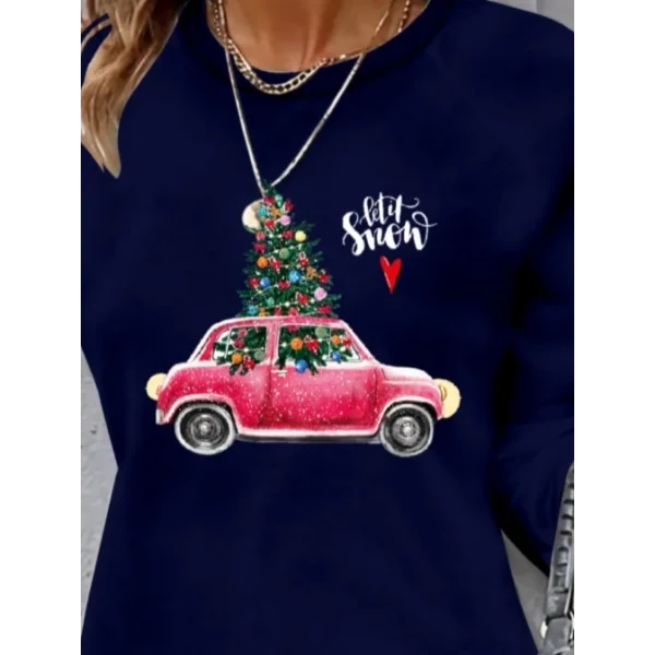 Kadın Uzun Kollu Bisiklet Yaka Desenli Viskon Iki Iplik Elbise