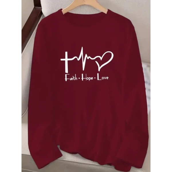 Kadın Uzun Kollu Bisiklet Yaka Desenli Vskon Bluz