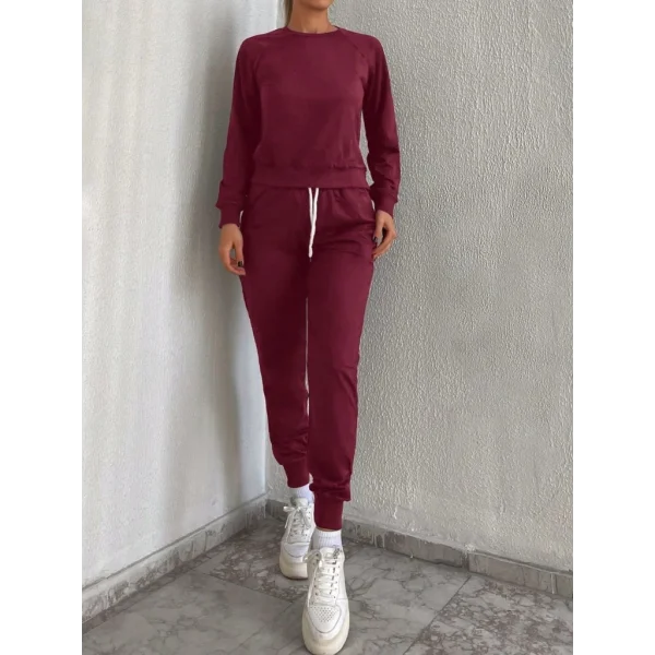 Kadın Uzun Kollu Bisiklet Yaka Iki Iplik Takım