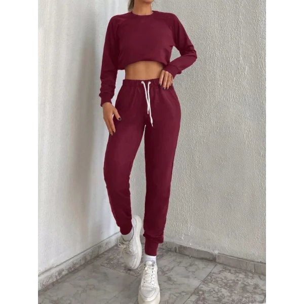 Kadın Uzun Kollu Bisiklet Yaka Iki Iplik Takım