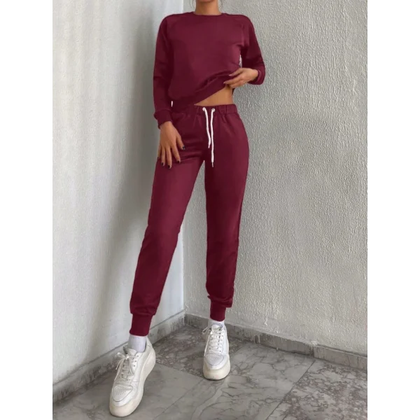 Kadın Uzun Kollu Bisiklet Yaka Iki Iplik Takım