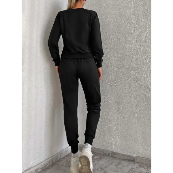 Kadın Uzun Kollu Bisiklet Yaka Iki Iplik Takım