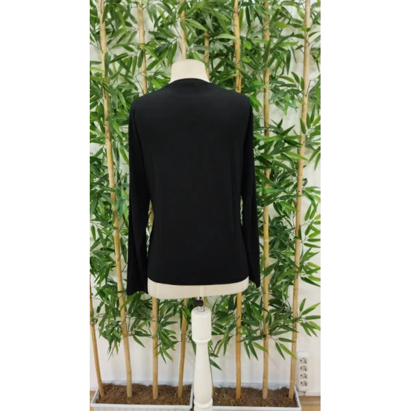 Kadın Uzun Kollu Bisiklet Yaka Kalp Desenli Viskon Bluz