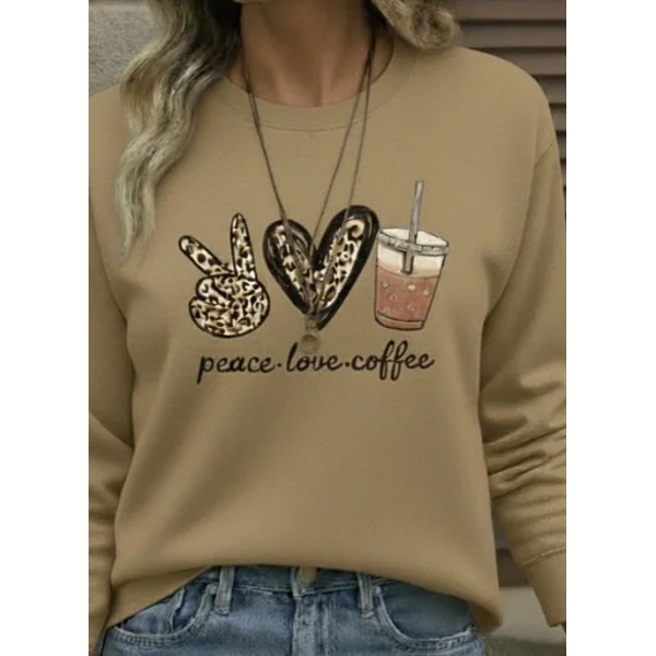 Kadın Uzun Kollu Bisiklet Yaka Kalp Desenli Viskon Iki Iplik Bluz